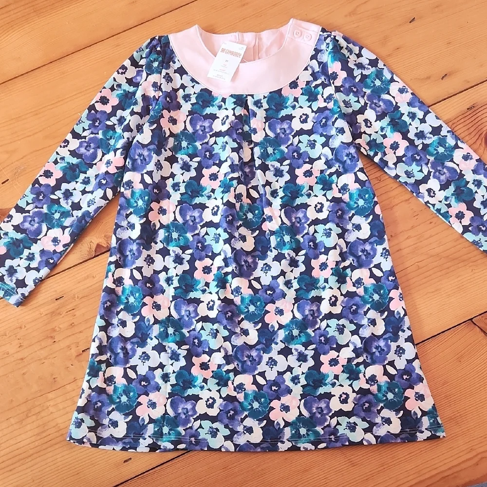 Gymboree Blue Floral Dress NWT Size 5T